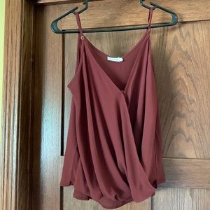 Maroon/Plum Spaghetti Strap Blouse